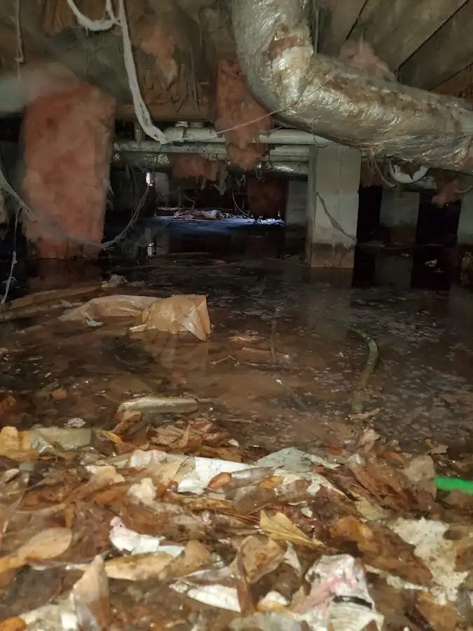 Crawl space flood assessment for Commercial Water Damage Restoration in Brownsburg